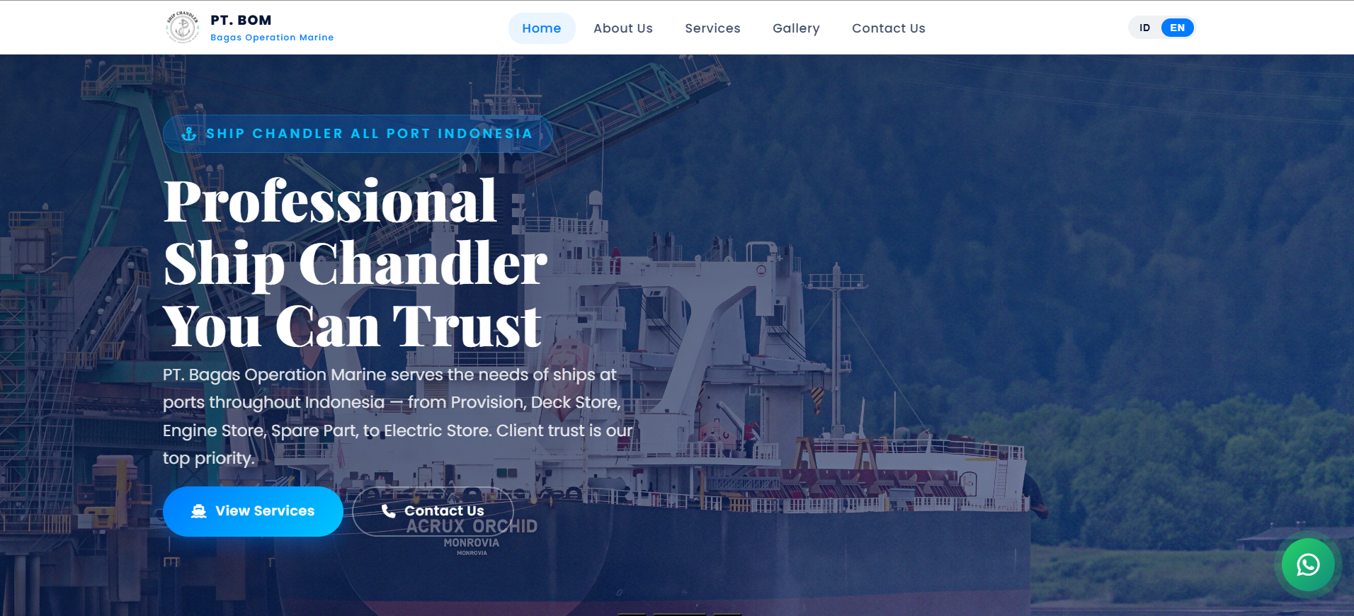 PT Bagas Operation Marine Website
