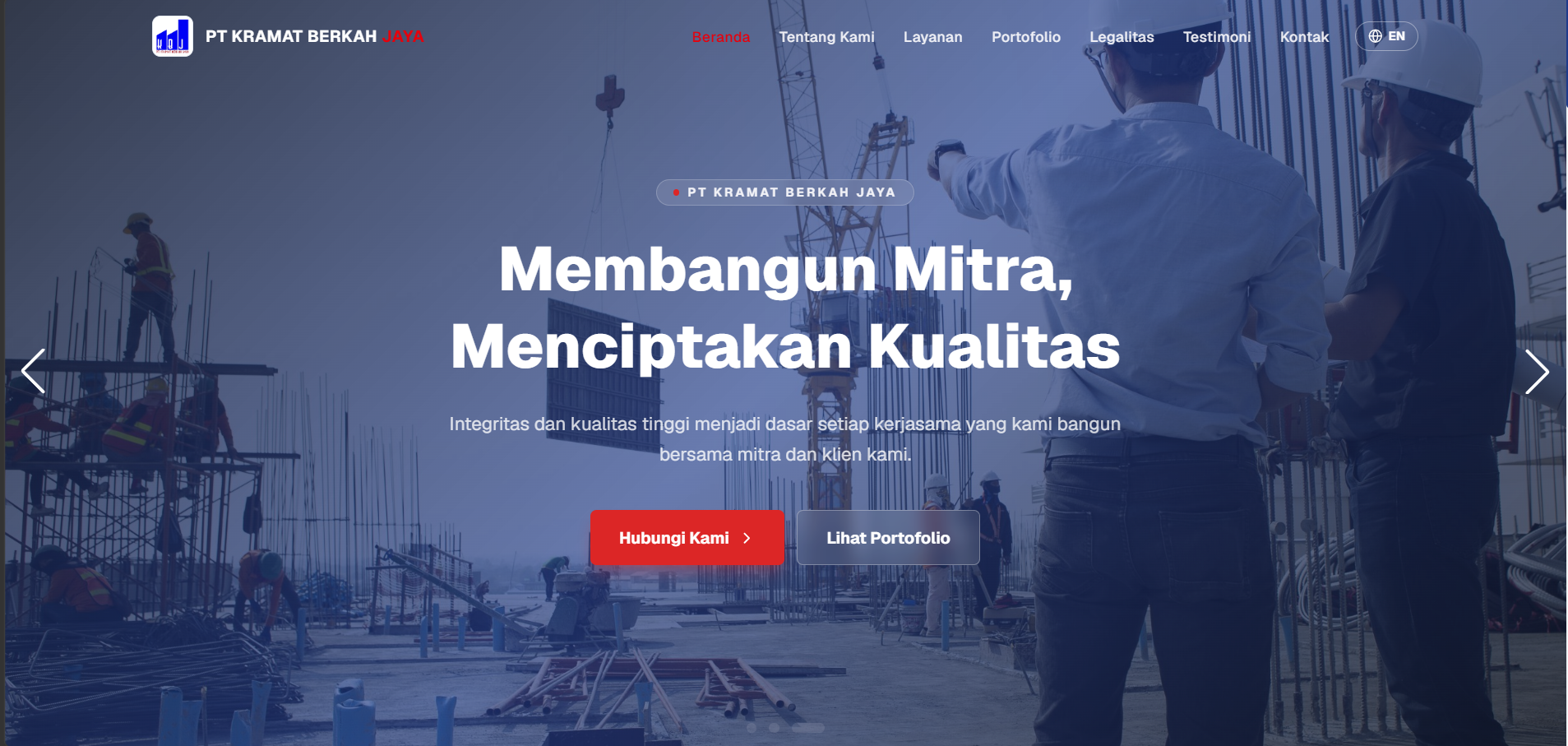 PT Kramat Berkah Jaya Website